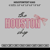 Houstontext 0305 Embroidery File 6 sizes