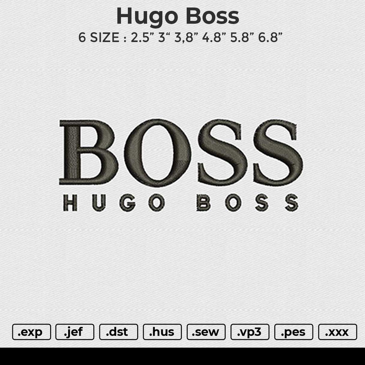 Hugo Boss Embroidery File 6 size