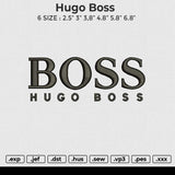 Hugo Boss Embroidery File 6 size