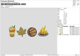 Ice Leaf Embroidery File 6 sizes