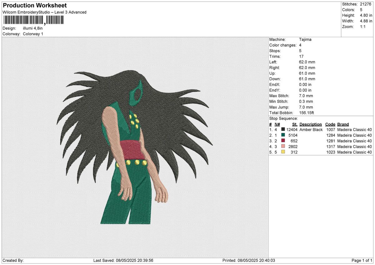 illumi Embroidery File 6 size
