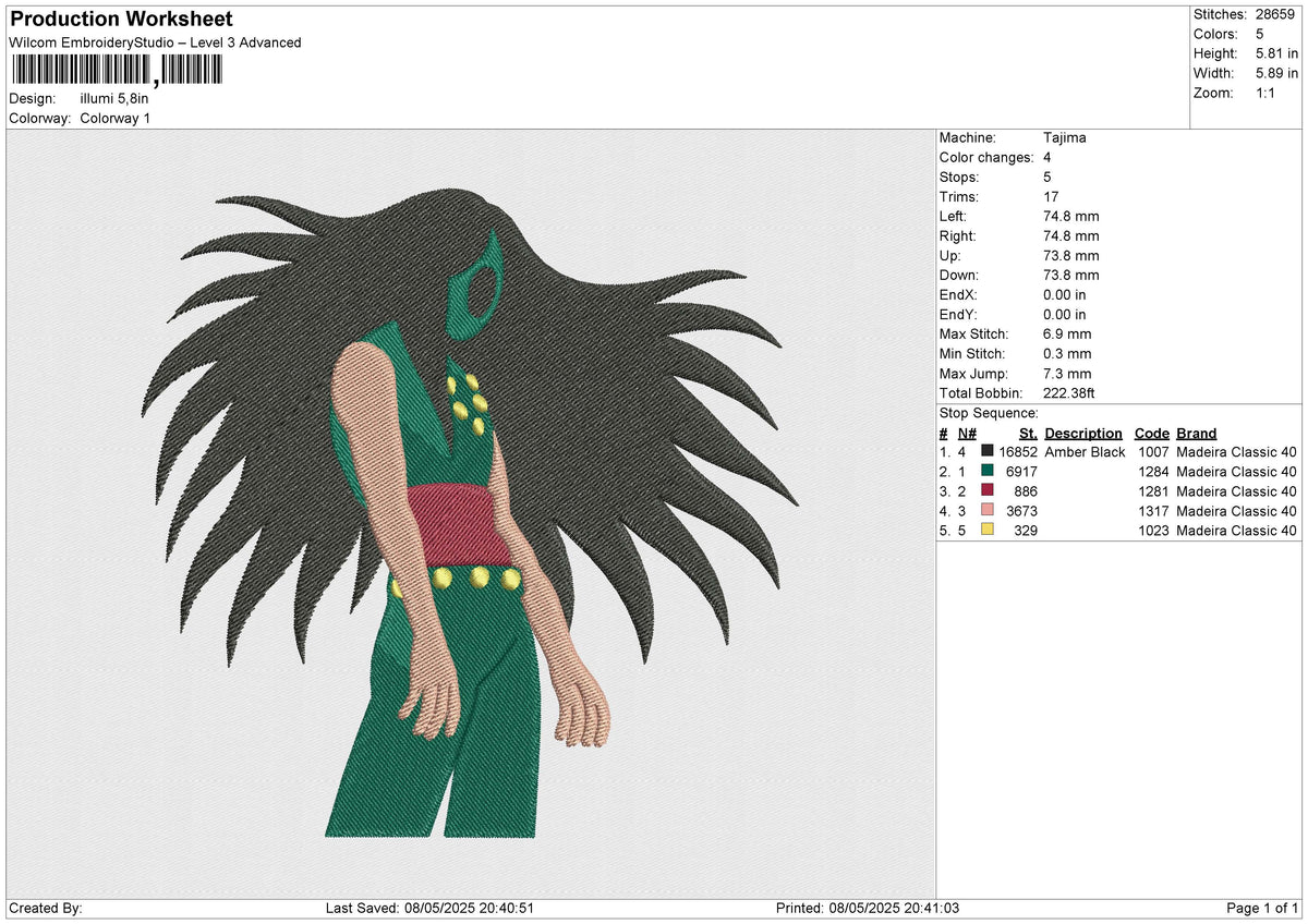 illumi Embroidery File 6 size