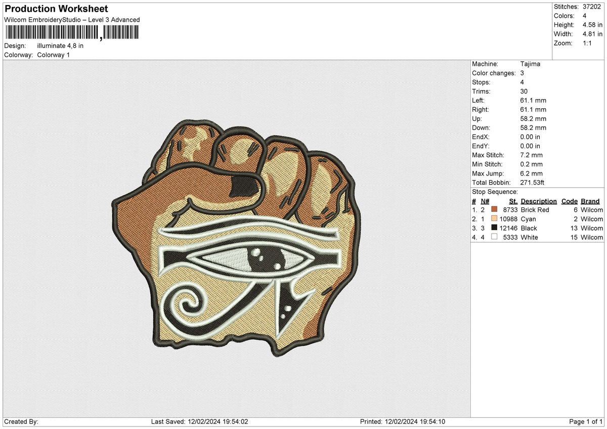 illuminate Embroidery File 6 size