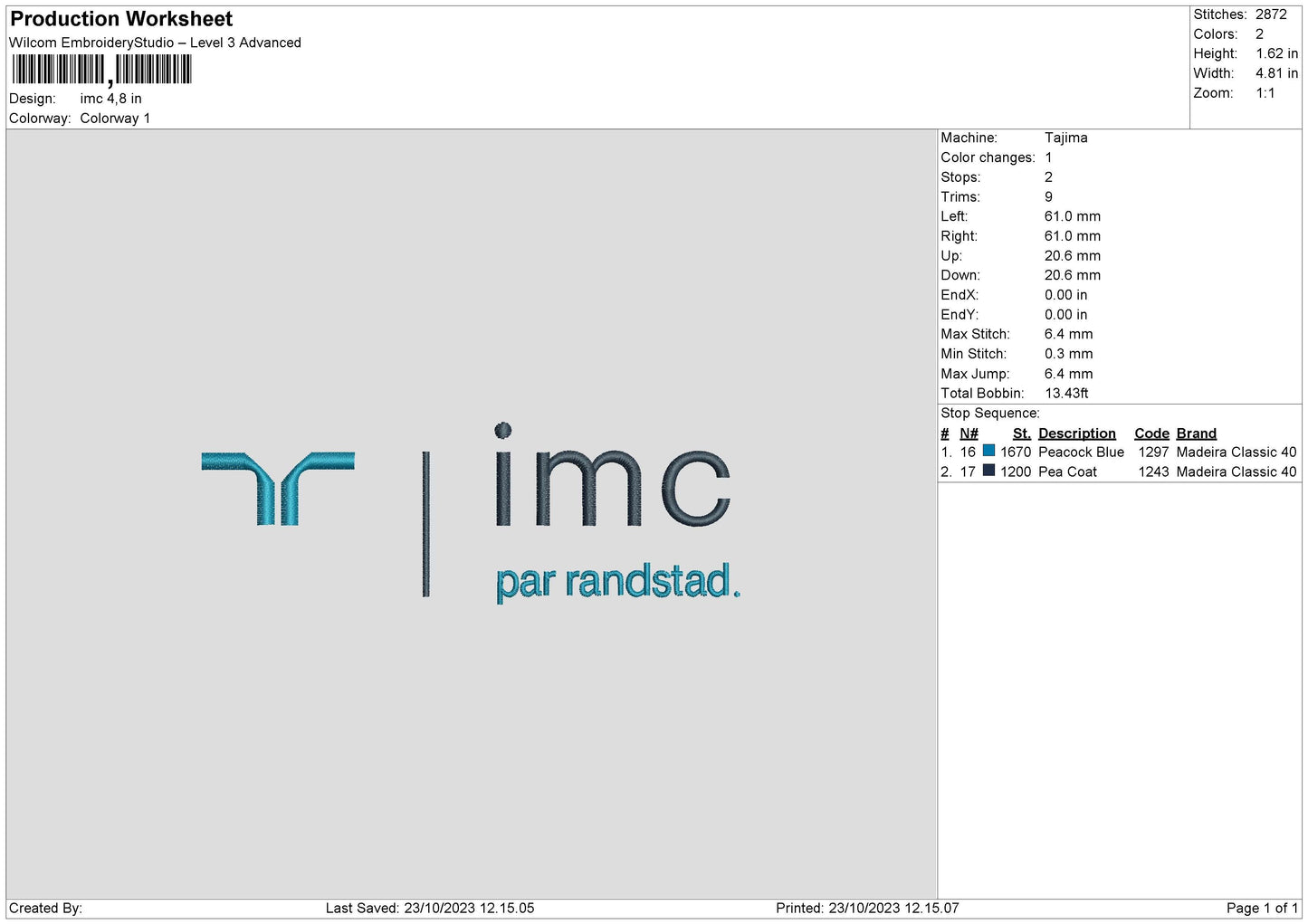 Imc Embroidery File 6 sizes