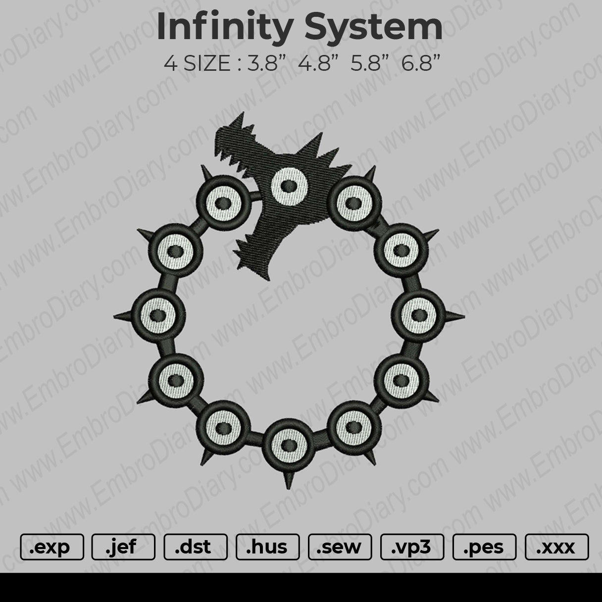 Infinity System Embroidery File 7