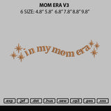 Mom text V3 Embroidery File 6 sizes