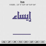 ISA Embroidery File 6 size