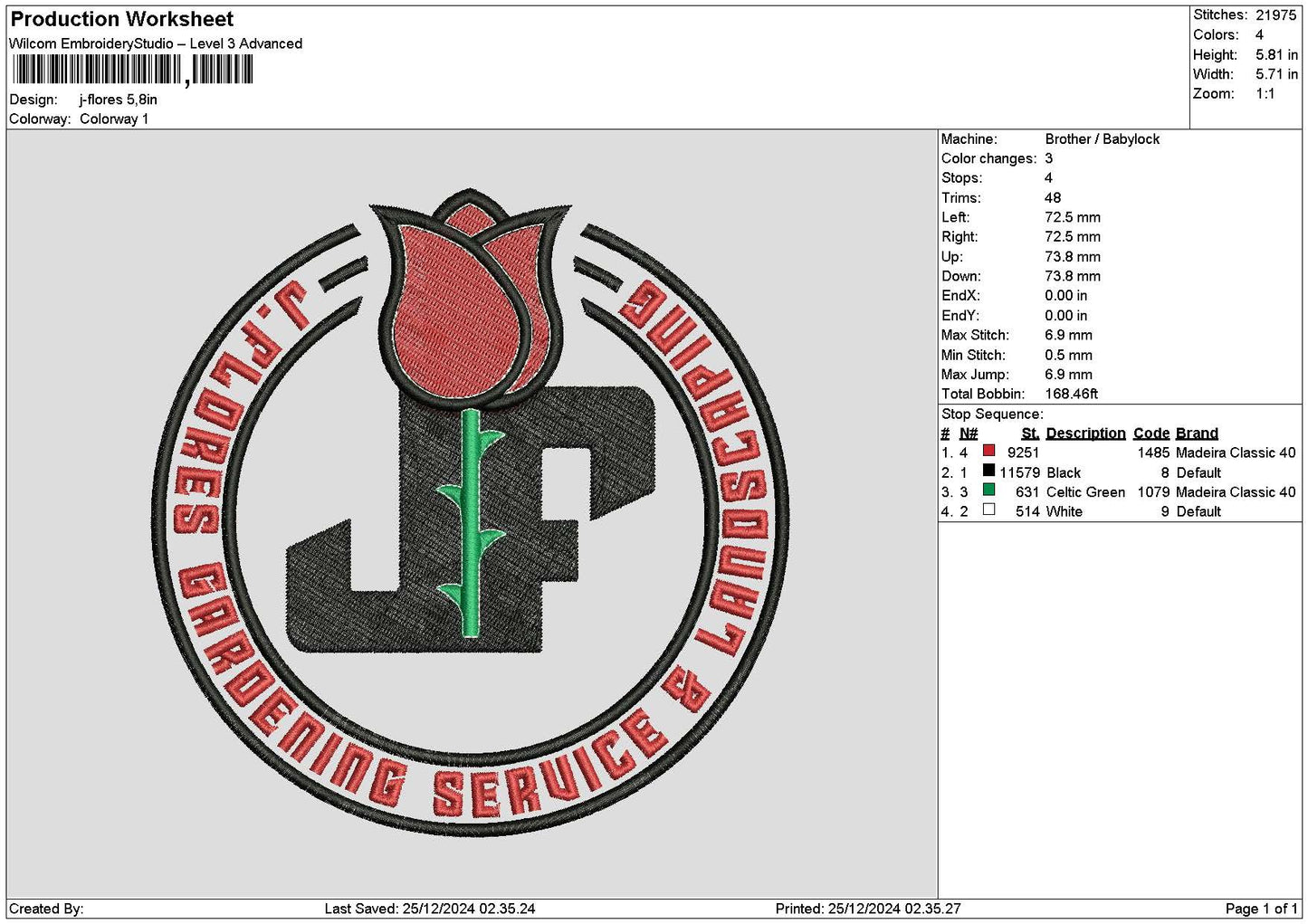 Rosecircle Embroidery File 6 sizes