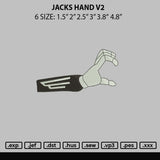 Jacks Hand V2 Embroidery File 6 sizes