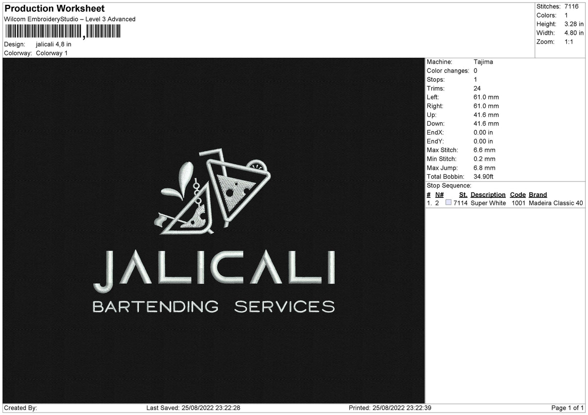 Jalicali Embroidery File 4 size