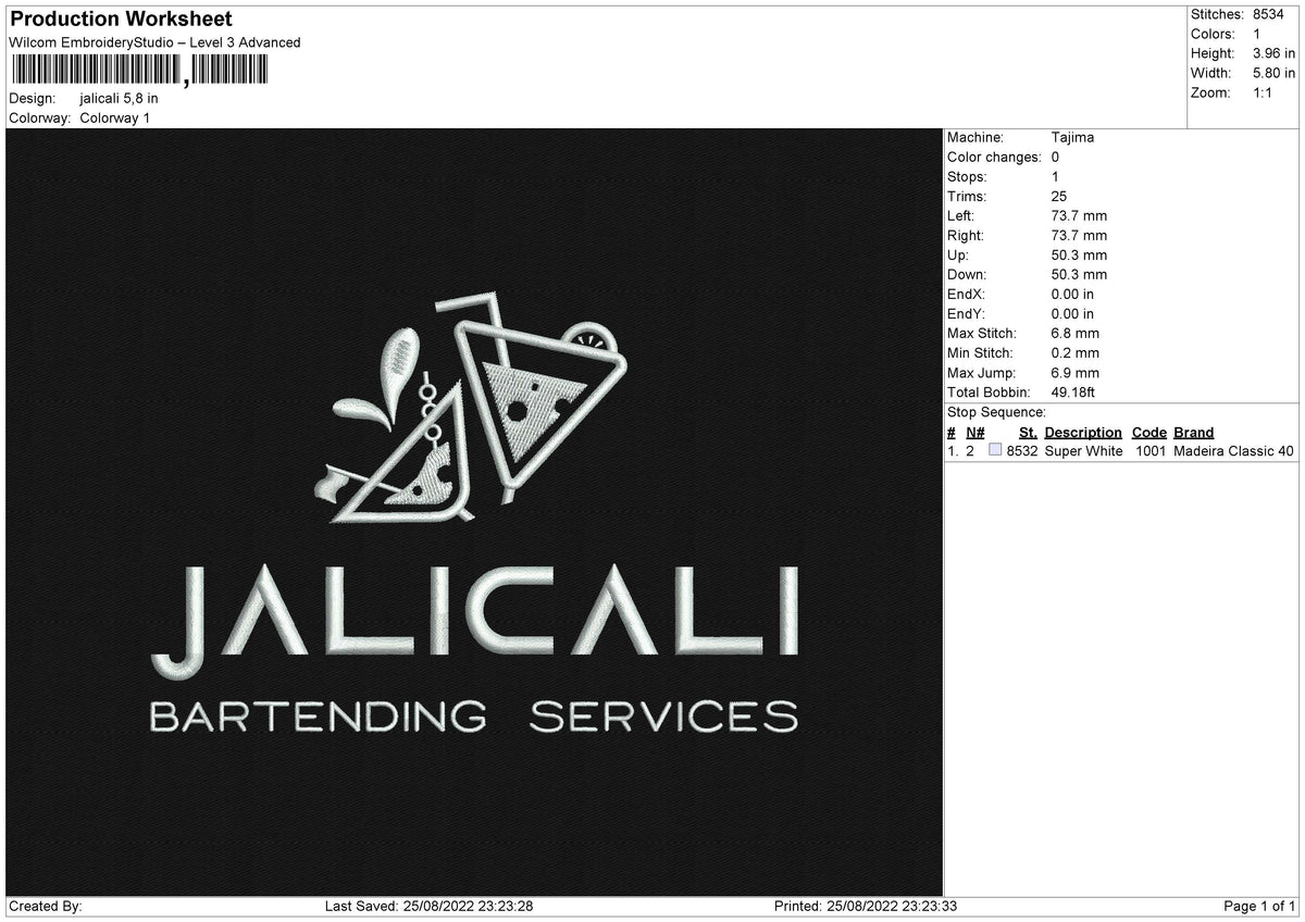 Jalicali Embroidery File 4 size