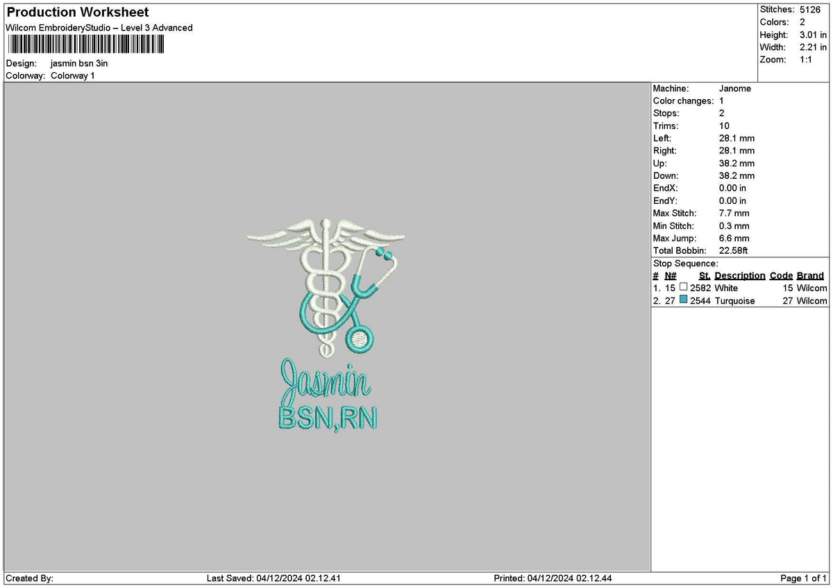 Jamintext 01 Embroidery File 6 sizes
