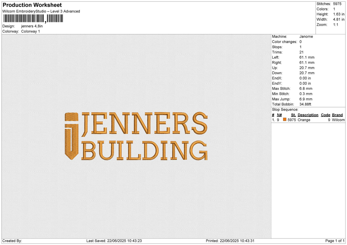 Jenners Embroidery File 6 size