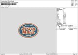 Jerseytext Oval Embroidery File 6 sizes