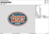Jerseytext Oval Embroidery File 6 sizes