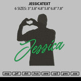 Jessicatext Embroidery File 6 sizes