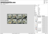 Jett V Embroidery File 6 sizes
