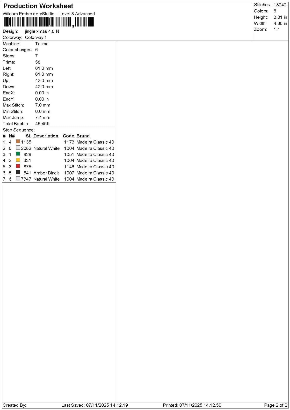 Jingletext 0711 Embroidery File 6 sizes
