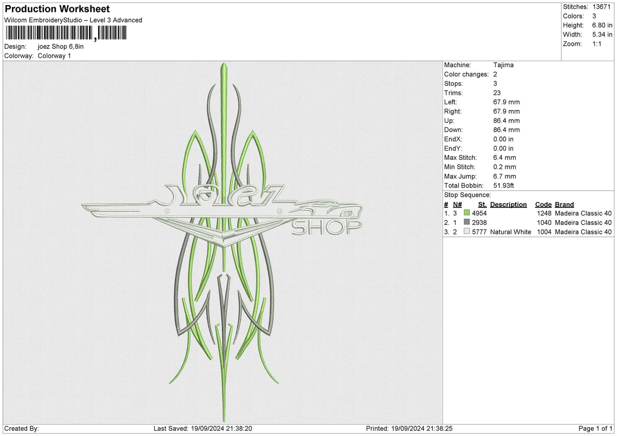 Joez Shop Embroidery File 6 size