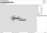 Photography 2511 Embroidery File 6 sizes