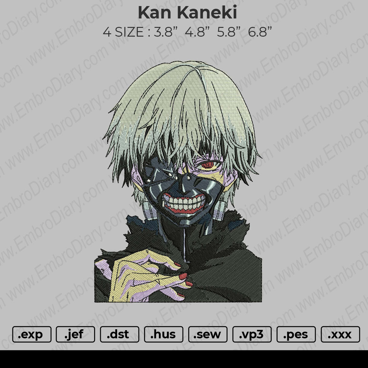 Kan Kaneki Embroidery
