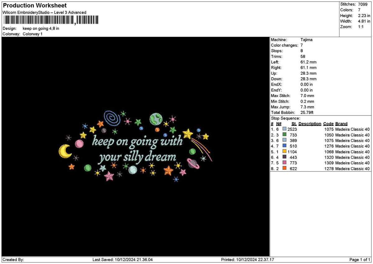 Ongoingtext Embroidery File 6 sizes