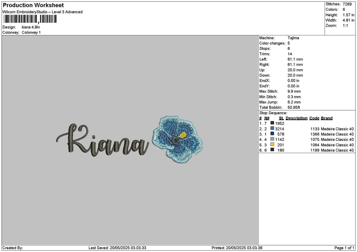 Kianatext Embroidery File 6 sizes