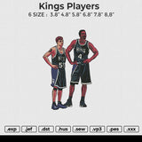 Kings Players Embroidery File 6 size