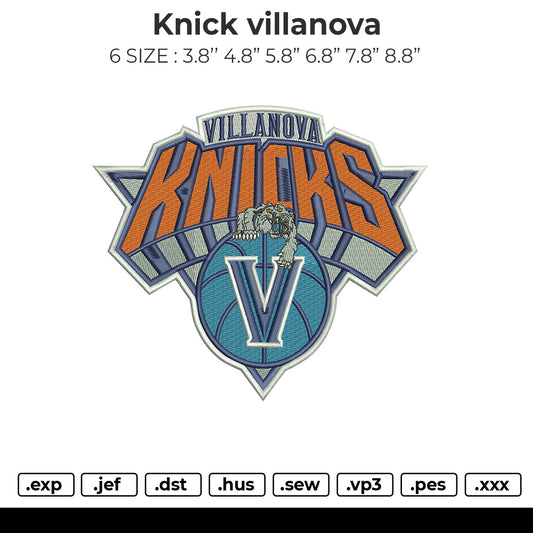 Knick Villanova Embroidery File 6 sizes