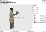 Kobe Briant Photoflat Embroidery File 6 size