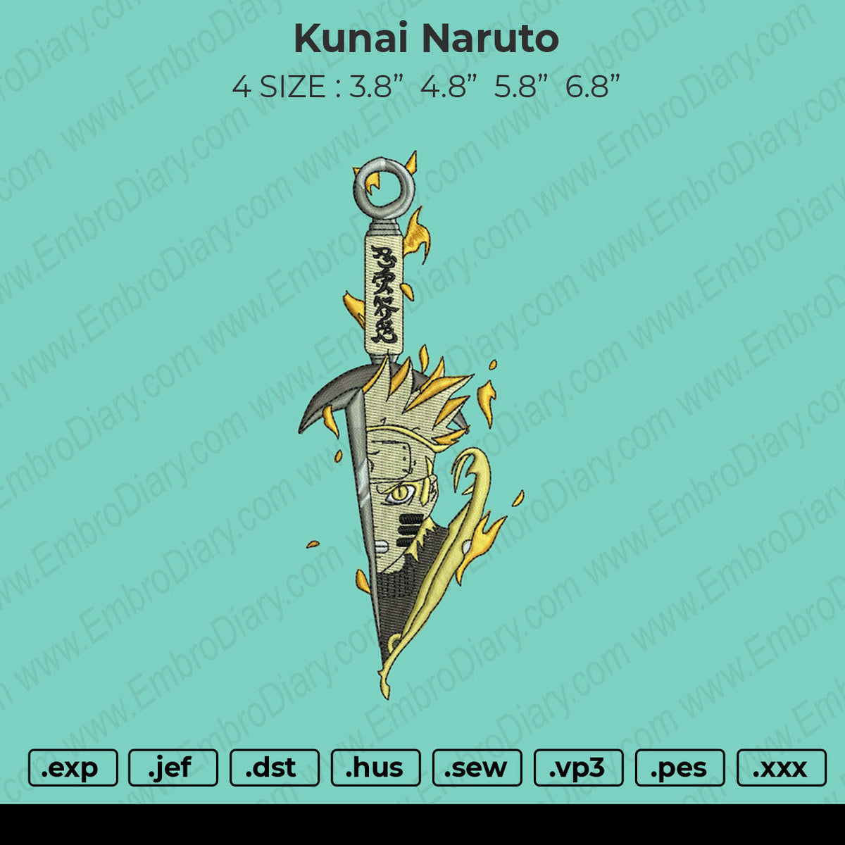 Kunai Naruto Embroidery