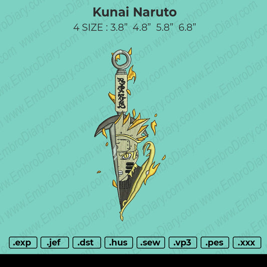 Kunai Naruto Embroidery