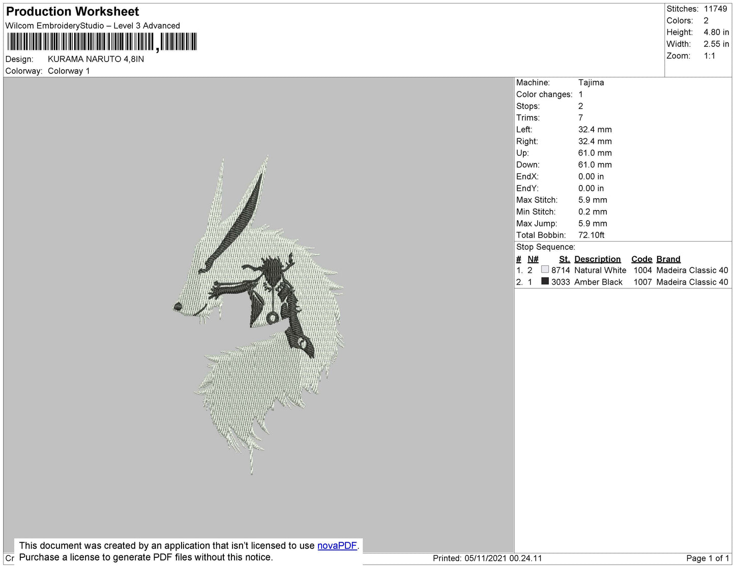 Kurama Naruto 02 Bw