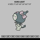 Kuro Light Embroidery File 6 sizes