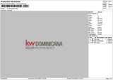 Dominicatext Embroidery File 6 sizes