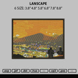 Landscape Embroidery File 6 sizes