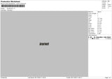 Artwork Text Embroidery File 6 sizes