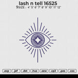 Lash n tell 16525 Embroidery File 4 size