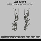 Legs Outline Embroidery File 6 sizes