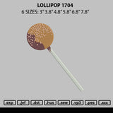 Lollipop 1704 Embroidery File 6 sizes