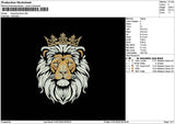 Lion Head 3101 Embroidery File 6 sizes