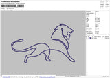 Lion line Embroidery