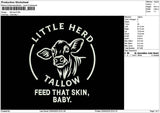 Littleherdtext Embroidery File 6 sizes