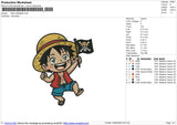 Little Luffy29620 Embroidery File 6 sizes