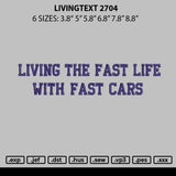 Livingtext 2704 Embroidery File 6 sizes