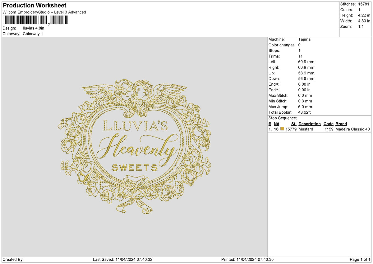 Illuviastext Embroidery File 6 sizes