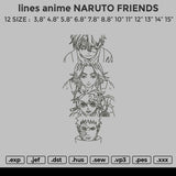 Lines Anime NARUTO FRIENDS Embroidery
