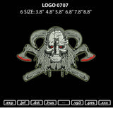 Logo 0707 Embroidery File 6 sizes