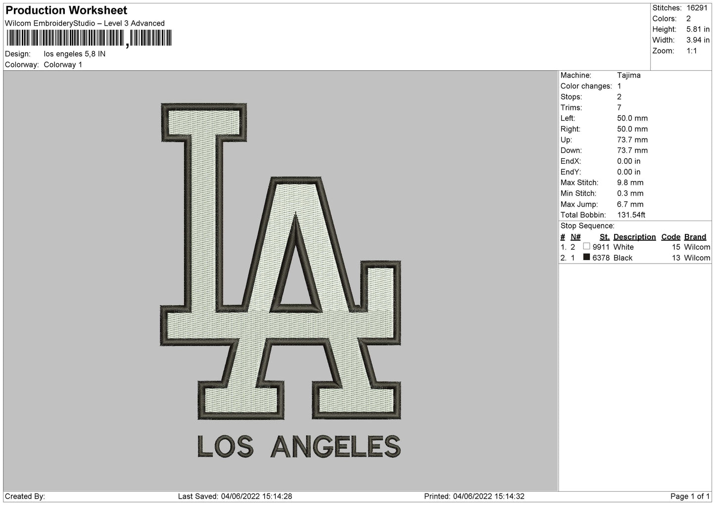 Los Engeles Embroidery