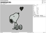 Love Snoopy Embroidery